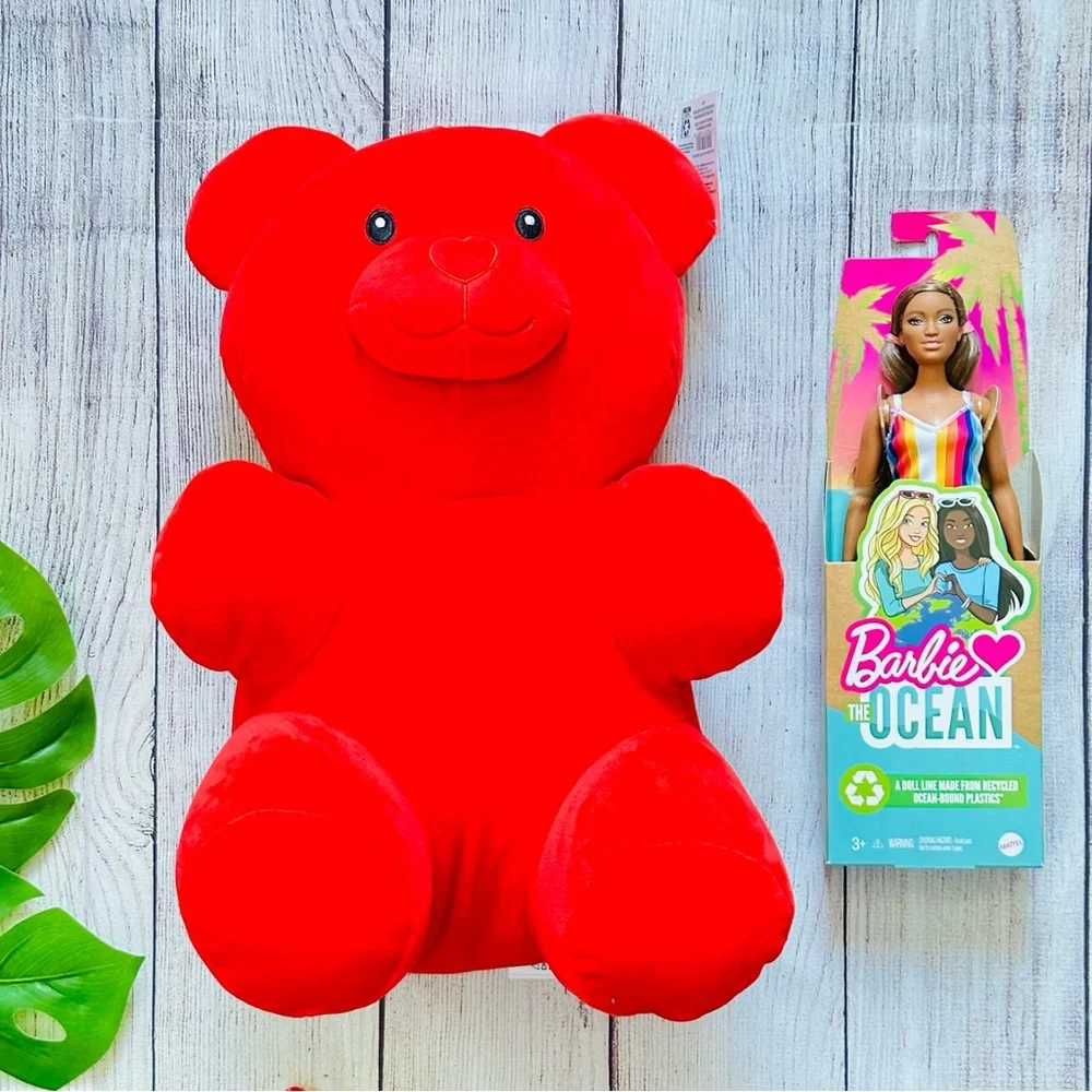 Valentine's Day Red Gummy Bear Plush, 16 in NEW